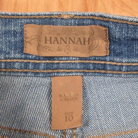 HANNAH Becky Capri Skimmer Jeans Womens Sz 10 Comfort Stretch Denim Bermuda Crop - Picture 6 of 15